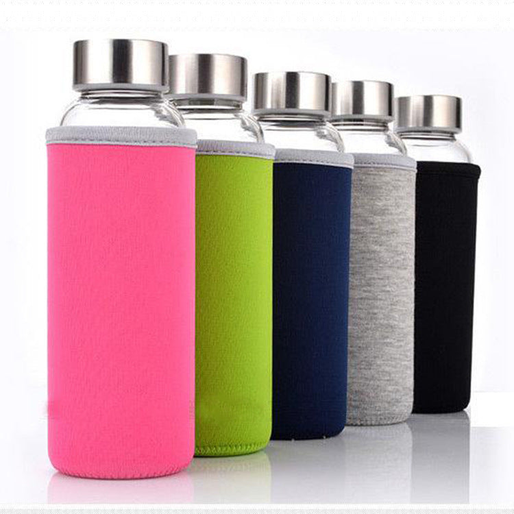 Sports Water Bottle Glass Can Do Logo Glass Glass Water Bottle High Borosilicate Glass
