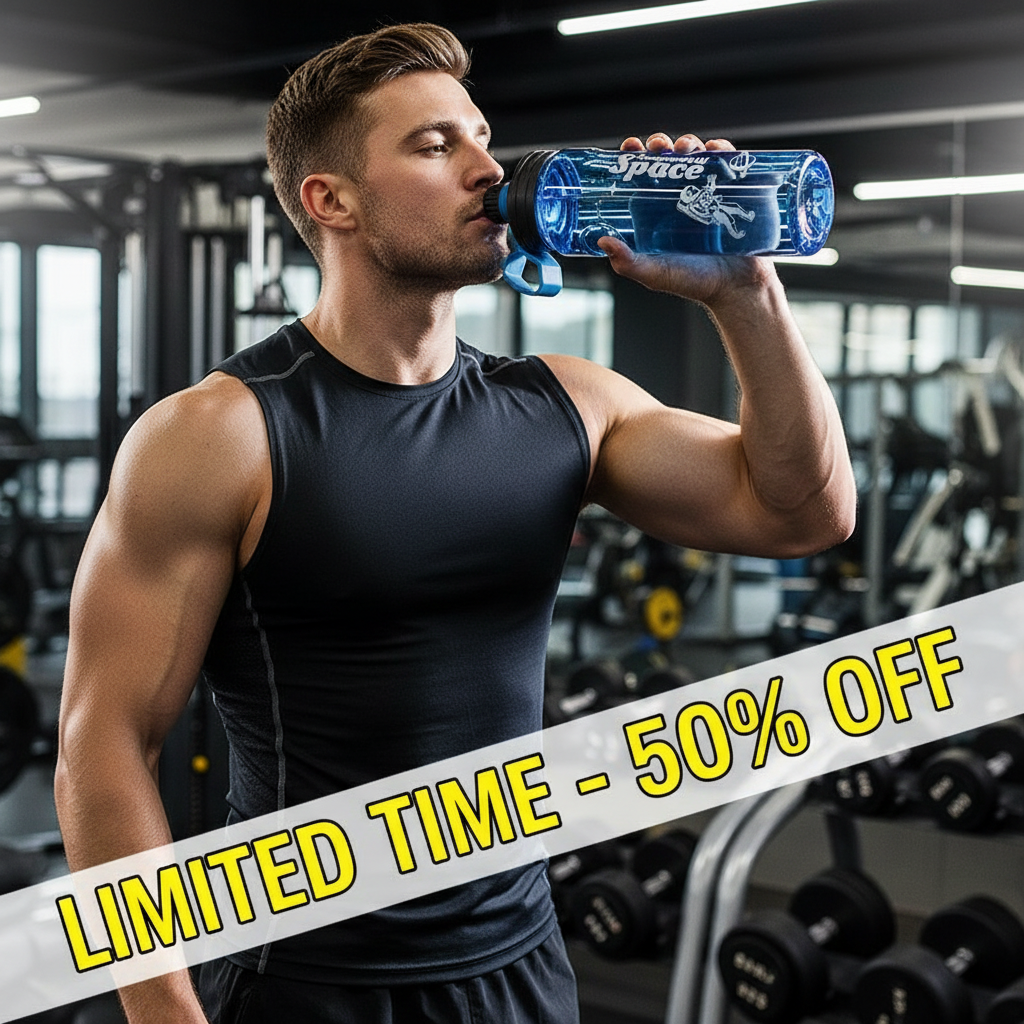 1100ml Leak-Proof Gym Water Bottle with Straw – Large Capacity Sports Cup”
