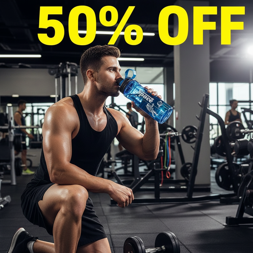 1100ml Leak-Proof Gym Water Bottle with Straw – Large Capacity Sports Cup”